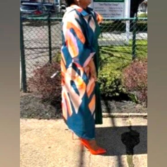 Nwt multicolor Overcoat sz large - Picture 4 of 15